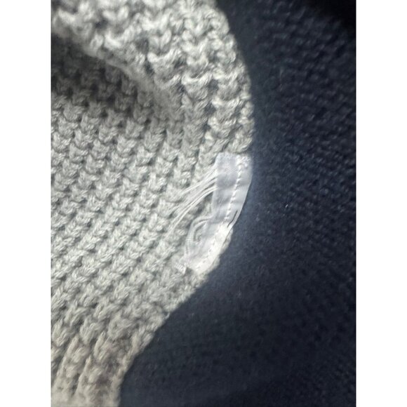 Current/Elliott Cardigan Women's 1 Navy Blue Gray Button Up V Neck Preppy - Picture 7 of 7